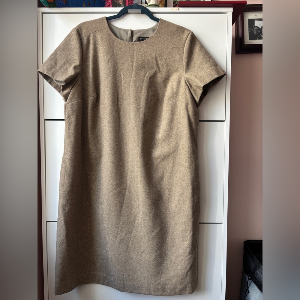 Banana Republic Camel & Gold Dress